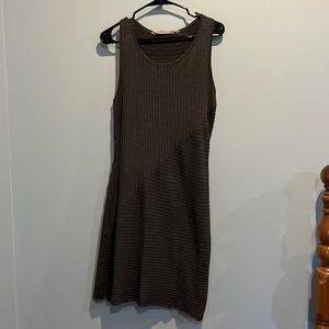 Athleta grey ribbed dress.  Form fitting.  Size medium.